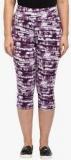 All Purple Printed Capri Women