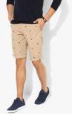 Allen Solly Beige Solid Slim Fit Shorts men