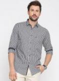 Allen Solly Black Checked Slim Fit Casual Shirt Men