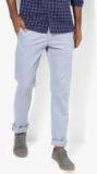 Allen Solly Blue Solid Slim Fit Chinos men