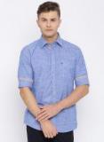 Allen Solly Blue Sport Fit Self Design Casual Shirt Men