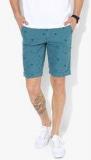 Allen Solly Blue Textured Shorts Men