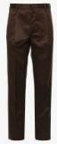 Allen Solly Brown Solid Regular Fit Formal Trouser men