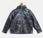 Allen Solly Junior Black Printed Padded Jacket Boys