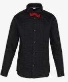 Allen Solly Junior Black Regular Fit Casual Shirt Boys