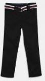 Allen Solly Junior Black Solid Slim Fit Chinos Boys