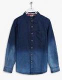 Allen Solly Junior Blue Faded Slim Fit Casual Shirt Boys