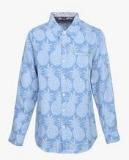 Allen Solly Junior Blue Printed Regular Fit Casual Shirt boys