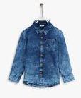 Allen Solly Junior Blue Slim Fit Denim Shirt boys