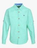 Allen Solly Junior Green Casual Shirt Boys