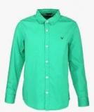 Allen Solly Junior Green Regular Fit Casual Shirt Boys