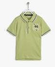 Allen Solly Junior Green Solid Polo Collar T Shirt Boys