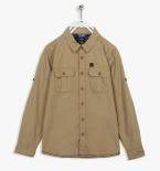 Allen Solly Junior Khaki Slim Fit Casual Shirt Boys