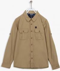 Allen Solly Junior Khaki Slim Fit Casual Shirt boys