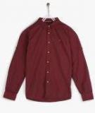 Allen Solly Junior Maroon Slim Fit Casual Shirt Boys