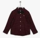 Allen Solly Junior Maroon Slim Fit Shirt Boys