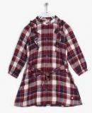 Allen Solly Junior Multicoloured Checked Casual Dress girls