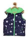 Allen Solly Junior Navy Blue Printed Reversible Padded Jacket Boys