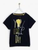 Allen Solly Junior Navy Blue Slim Fit T Shirt Girls