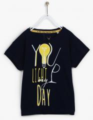 Allen Solly Junior Navy Blue Slim Fit T Shirt girls