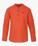 Allen Solly Junior Orange Casual Shirt boys