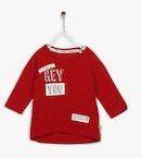 Allen Solly Junior Red Slim Fit T Shirt Girls