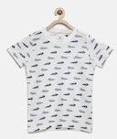 Allen Solly Junior White Printed Round Neck Tshirt Boys