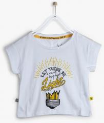 Allen Solly Junior White Slim Fit T Shirt girls