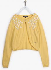 Allen Solly Junior Yellow Cardigan girls