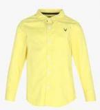 Allen Solly Junior Yellow Regular Fit Casual Shirt boys