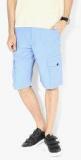 Allen Solly Light Blue Solid Shorts Men