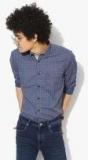 Allen Solly Navy Blue Printed Slim Fit Casual Shirt men