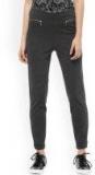 Allen Solly Woman Grey Regular Fit Solid Regular Trousers Women