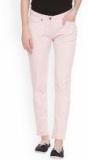 Allen Solly Woman Pink Regular Fit Solid Regular Trousers Women