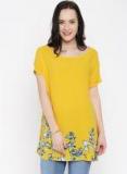 Altomoda By Pantaloons Yellow Printed Tunic women