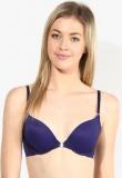 Amante Navy Blue Solid Bra Women