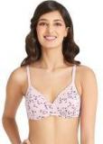 Amante Pink Printed Lightly Padded T Shirt Bra women