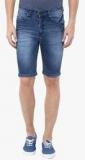 American Crew Blue Solid Shorts men