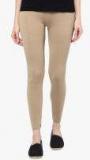 American-elm Brown Solid Leggings Women