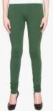 American-elm Green Solid Leggings Women