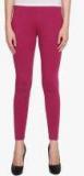 American-elm Magenta Solid Leggings Women