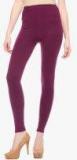 American-elm Purple Solid Leggings Women