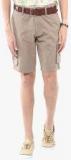 American Swan Beige Solid Shorts men