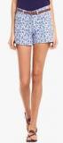 American Swan Blue Printed Shorts women