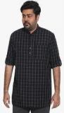 Amydus Black Checked Kurta men