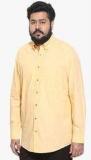 Amydus Mustard Yellow Printed Regular Fit Casual Shirt Men