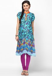 Anahi Cotton Blue Kurta Women