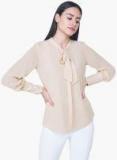 And Beige Solid Blouse Women