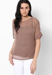 And Beige Solid Top women