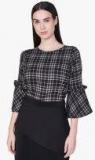 And Black Checked Blouse Women